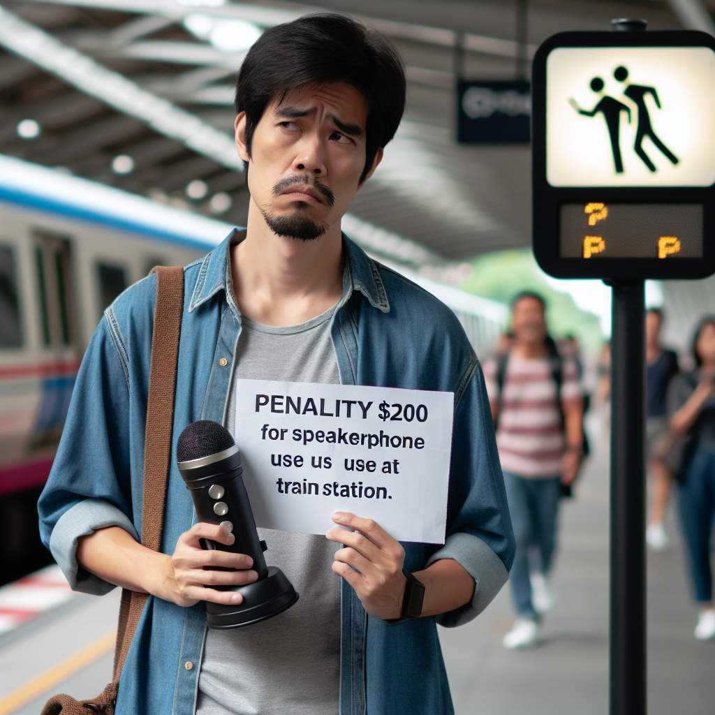 Man Penalized $200 for Speakerphone Use at Train Station