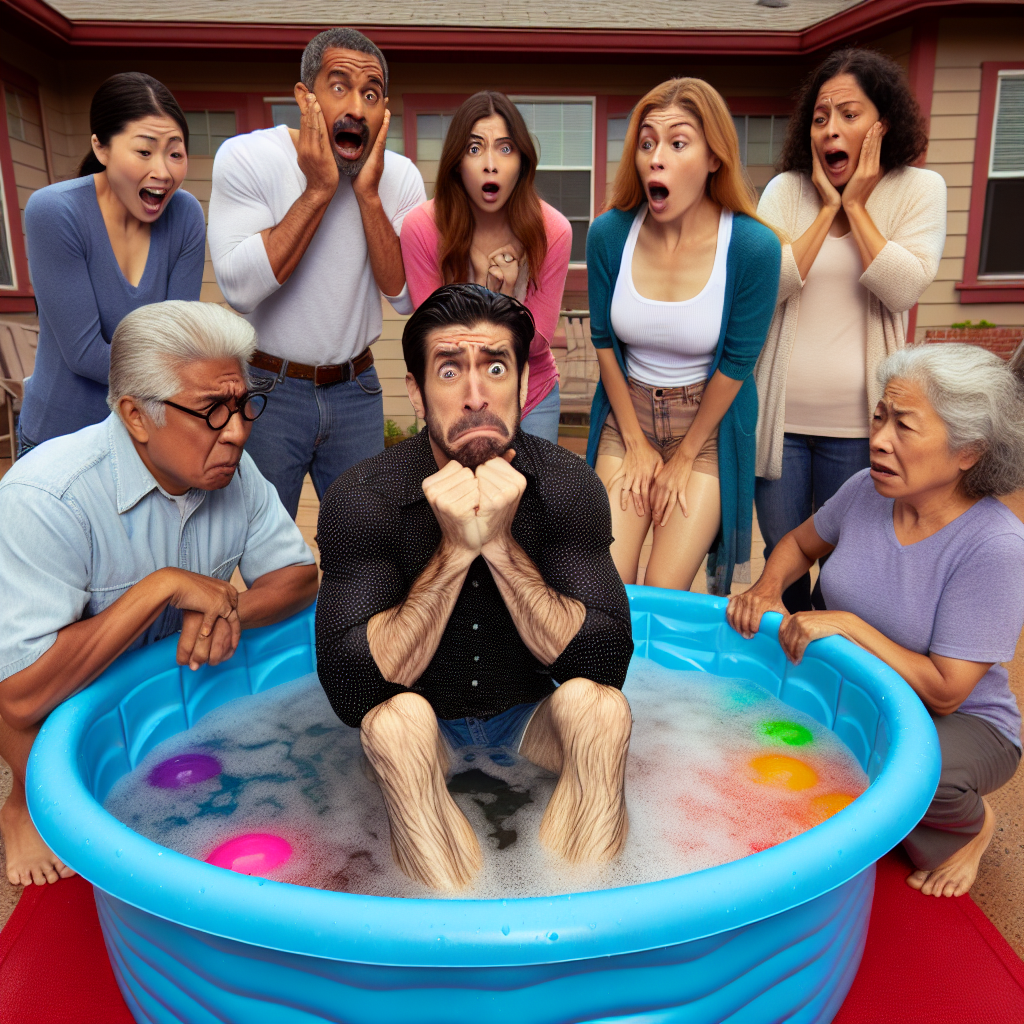 Man Uses Children's Pool for Bathing, Shocking Parents