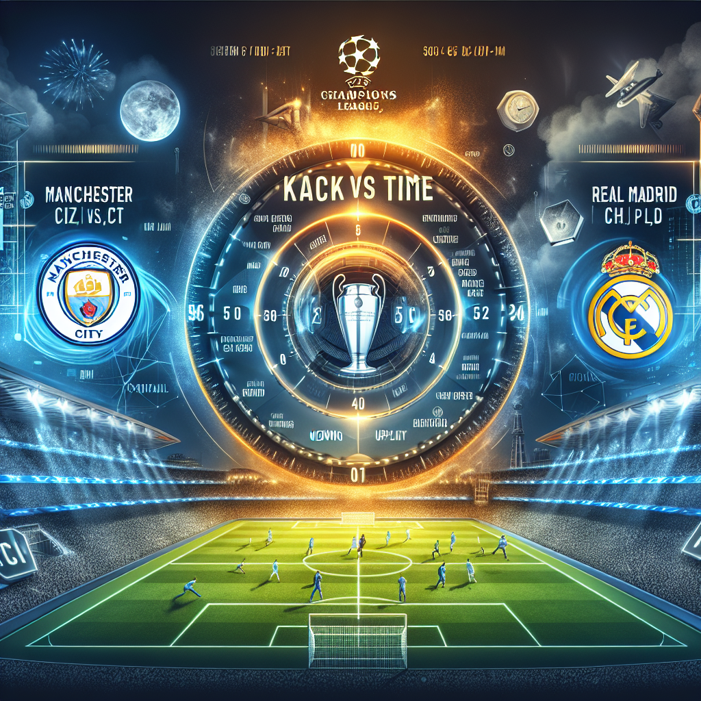 Manchester City vs Real Madrid – Champions League Showdown: Kick-off Time, Updates, and Viewing Guide