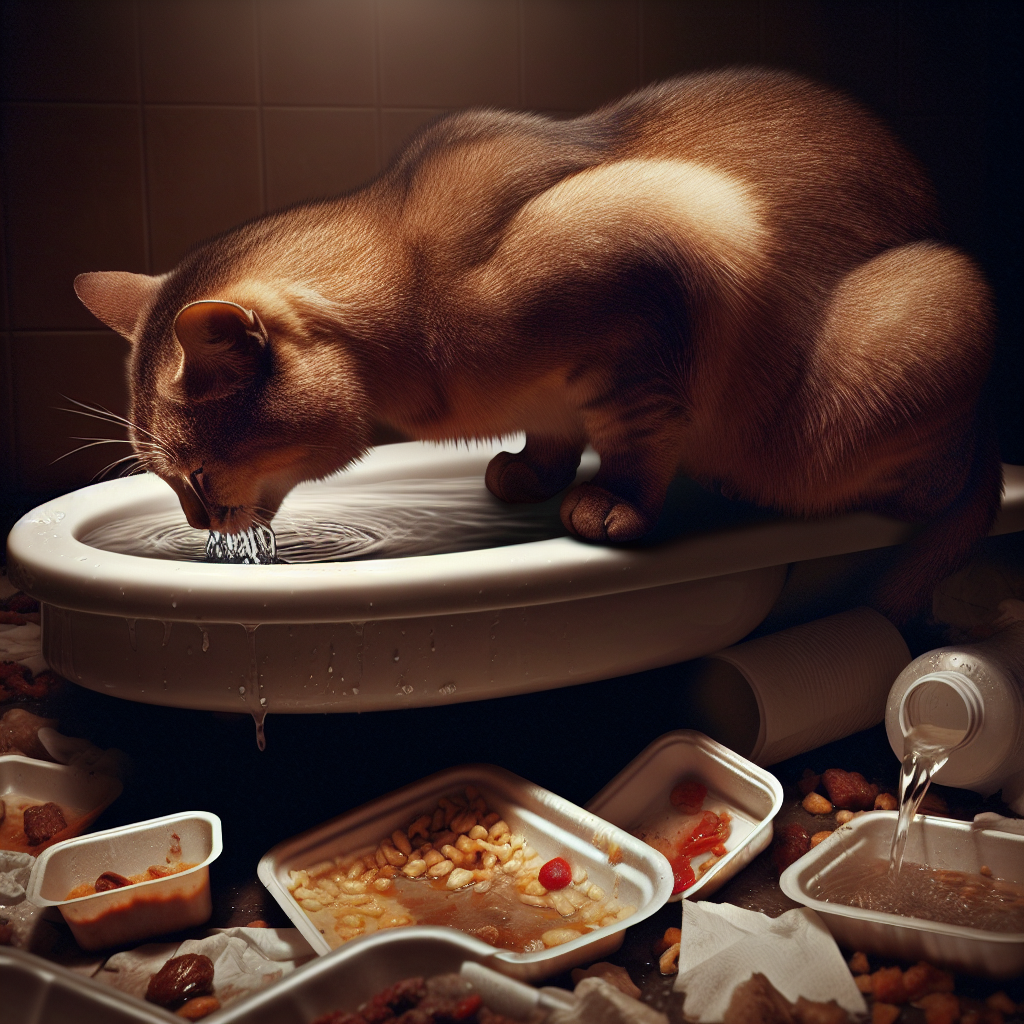 Miracle Cat Survives on Toilet Water and Leftovers After Abandonment