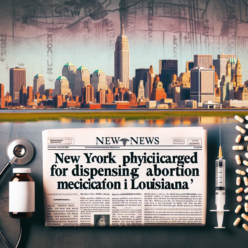 New York Physician Charged for Dispensing Abortion Medication in Louisiana