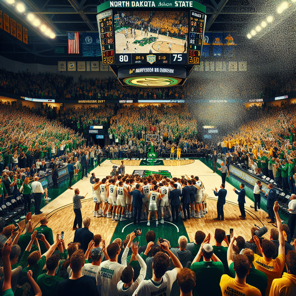 North Dakota Triumphs 80-75 Against South Dakota State