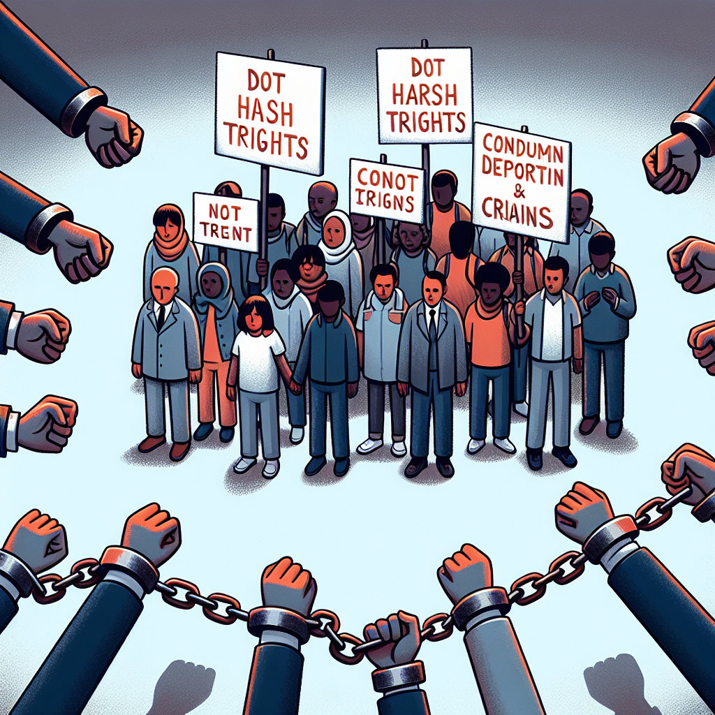 "Opposition Condemns US Deportation Flights with Shackles-and-Chains Protest"
