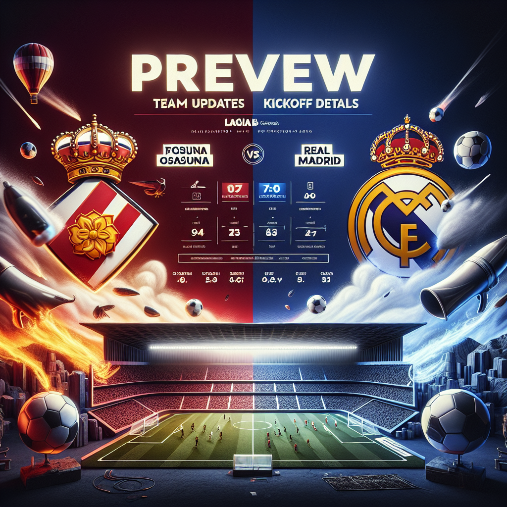 Osasuna vs Real Madrid: LaLiga Showdown – Preview, Team Updates, Kickoff Details