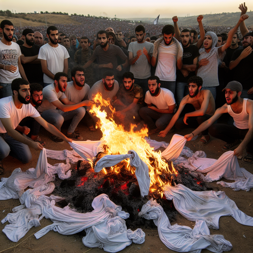 Palestinians Protest by Burning 'Humiliating' Shirts After Release from Israeli Prisons