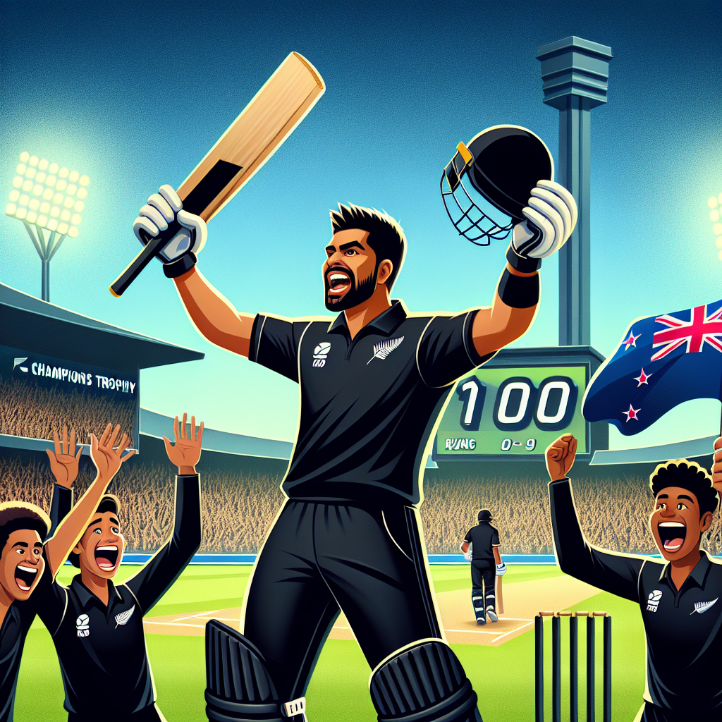 Ravindra's Century Leads New Zealand to Victory Over Bangladesh in Champions Trophy