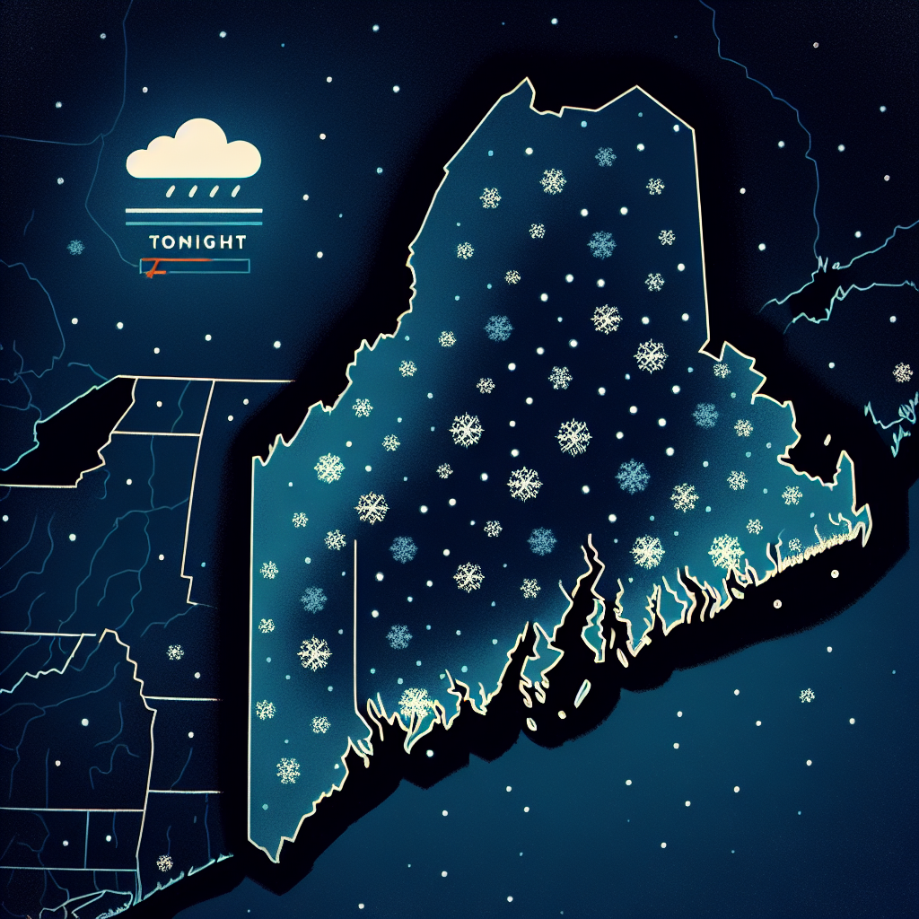 Snowfall Predictions for Maine and New Hampshire Tonight