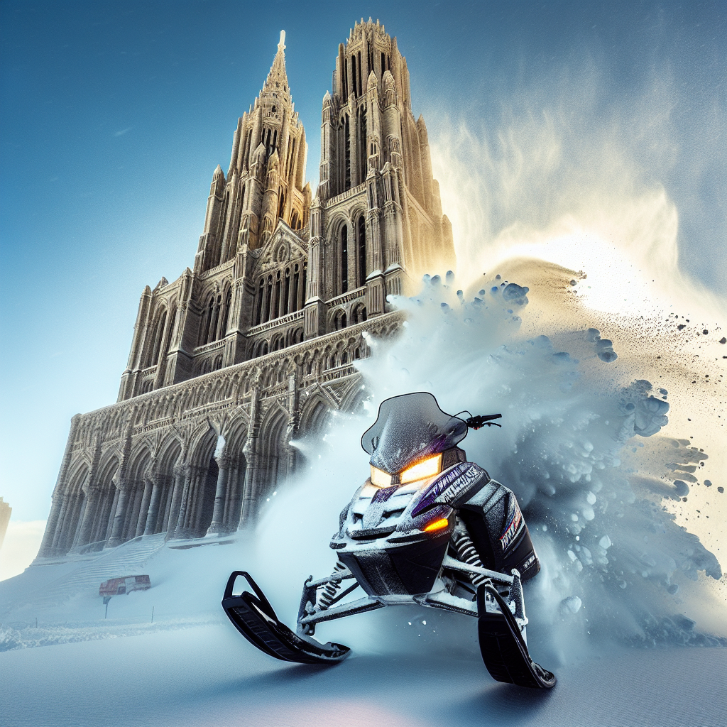 Snowmobile Crashes Into Iconic New York State Landmark