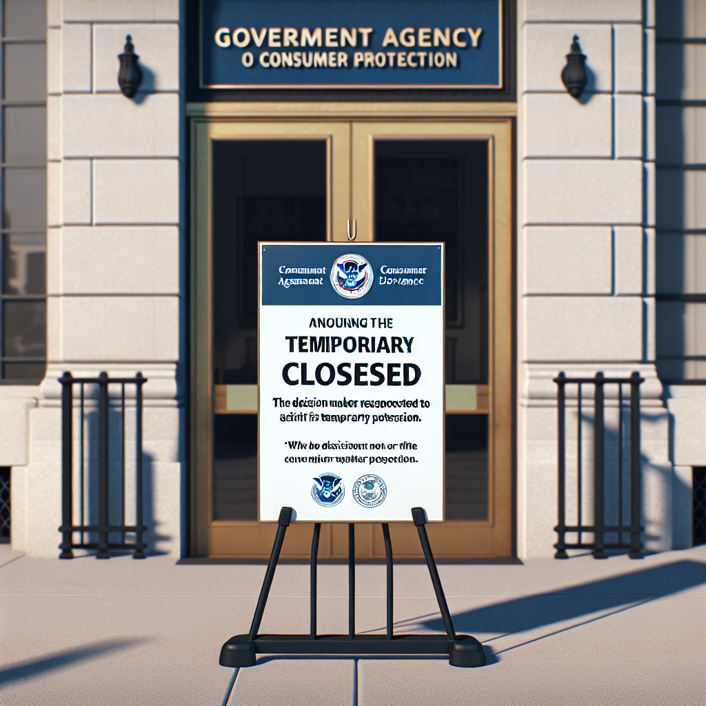 US Consumer Protection Agency Temporarily Closed by Trump Administration