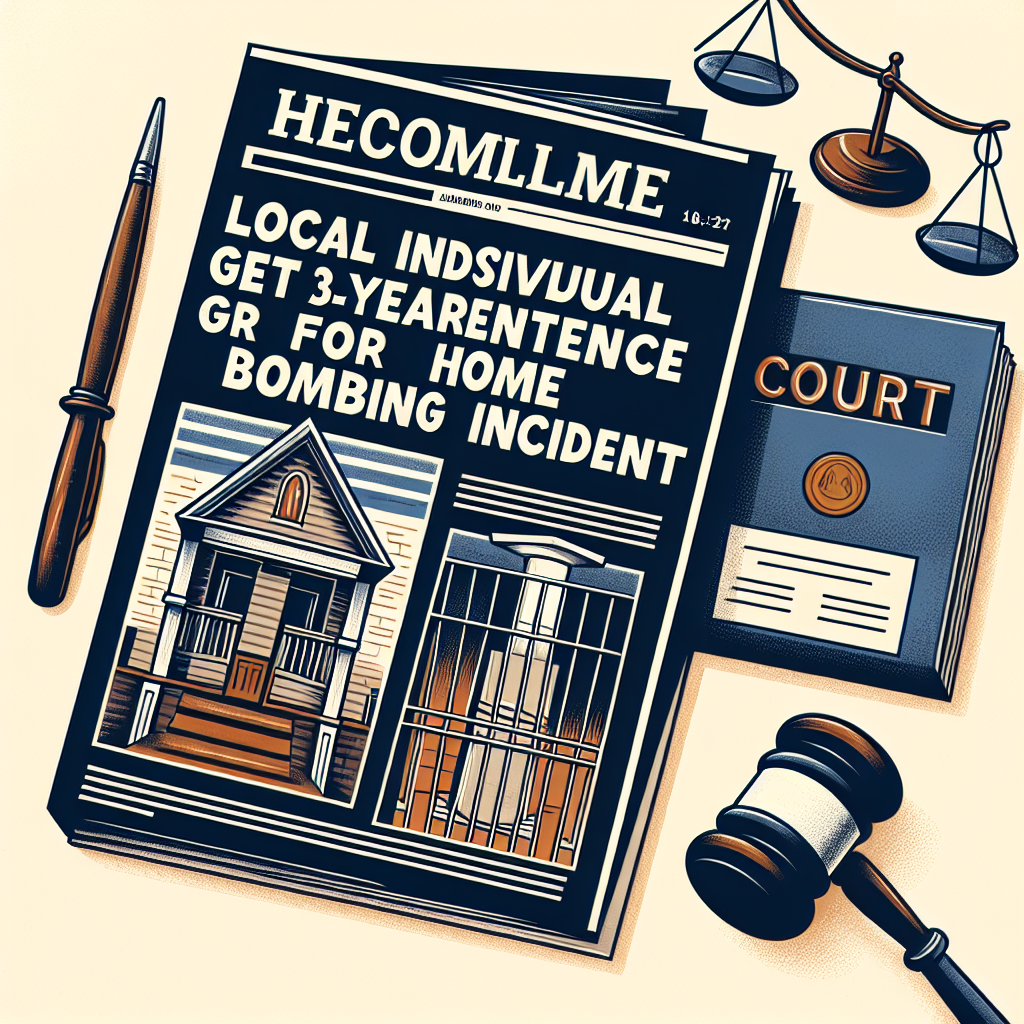 US Man Receives 20-Year Sentence for Home Bombing Incident