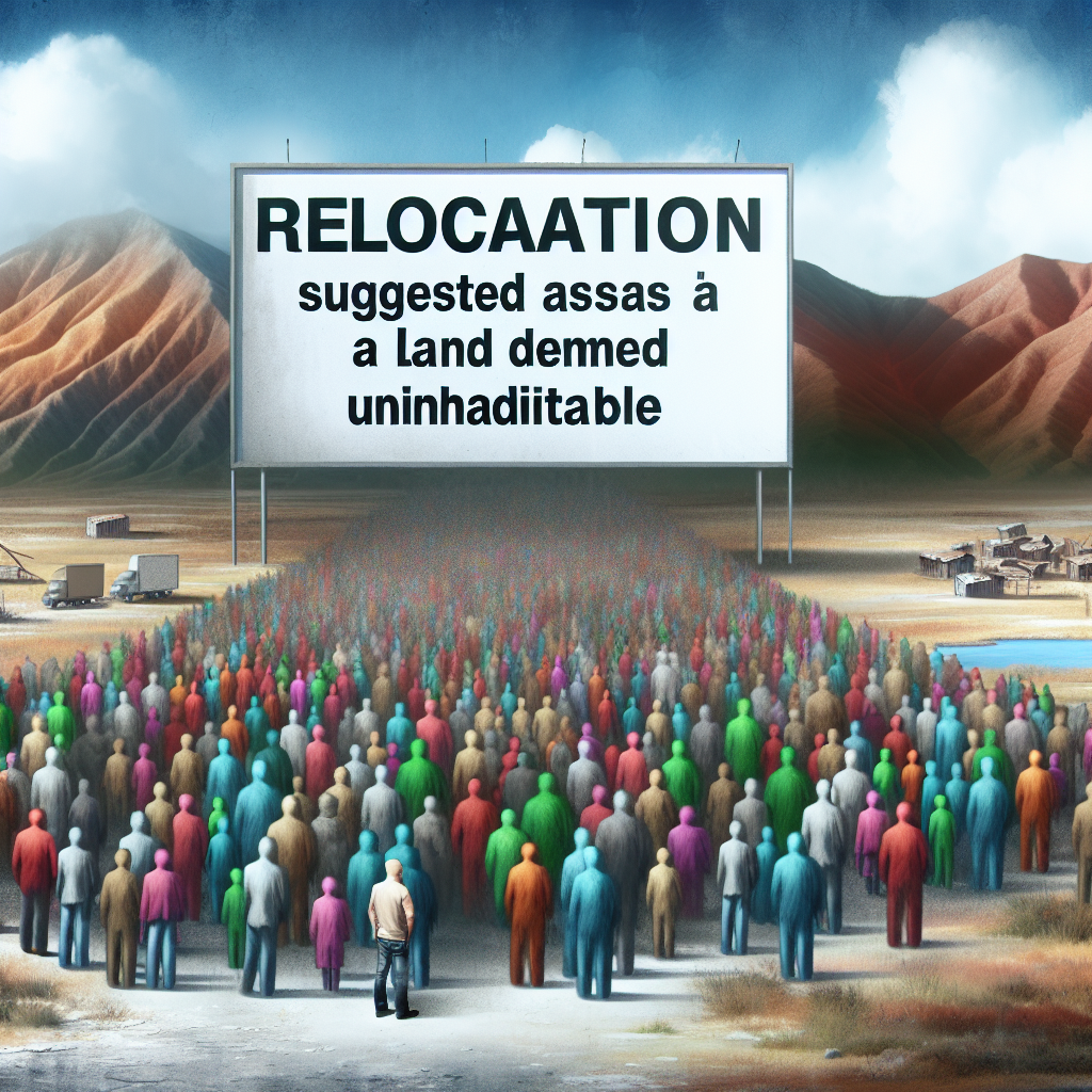 US Suggests Relocation as Gaza Deemed "Uninhabitable"