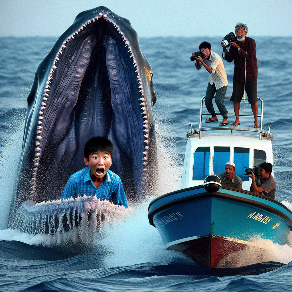Video: Father Captures Incredible Moment Whale Swallows and Releases His Son