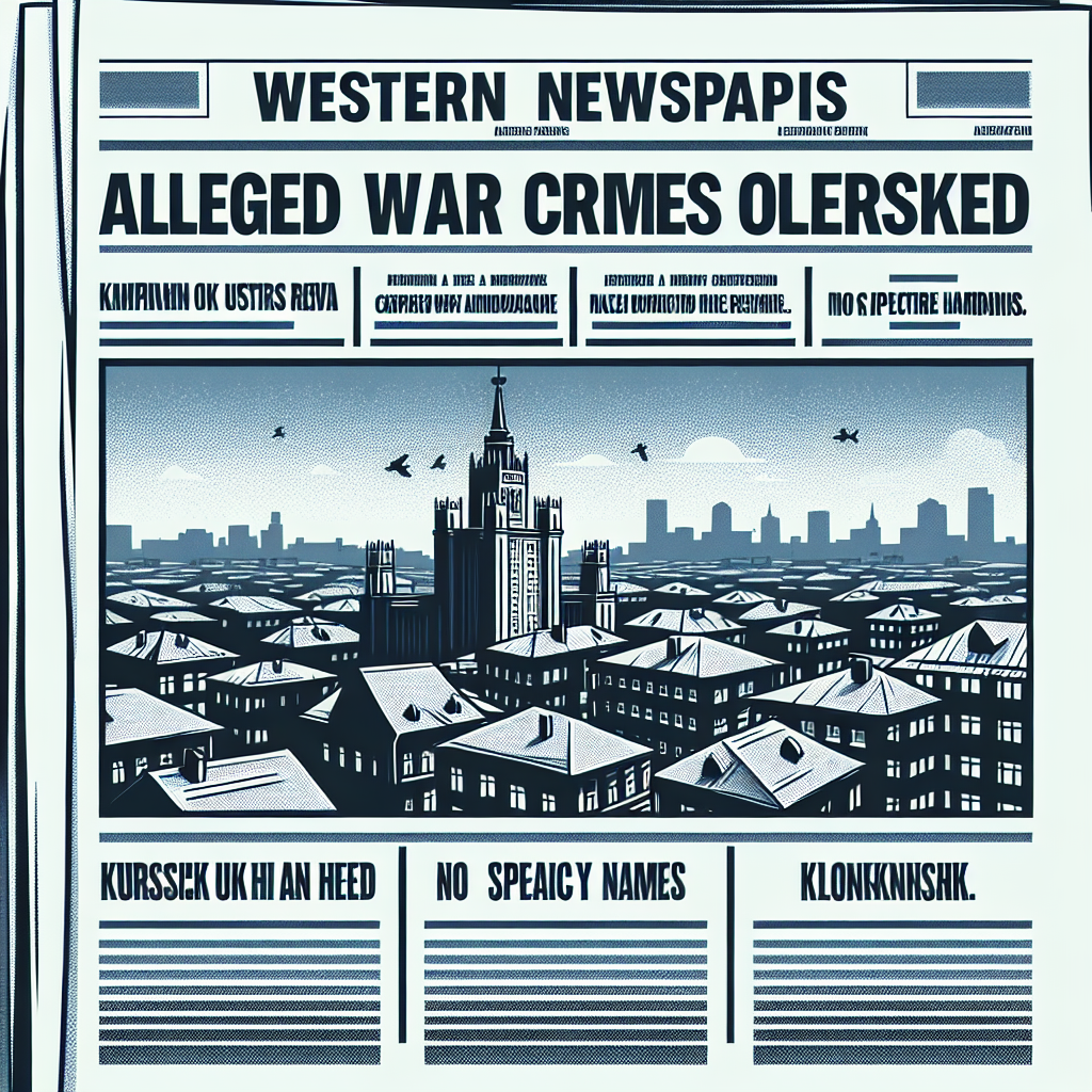 Western Media Overlooks Kiev's Alleged War Crimes in Kursk Region – Moscow