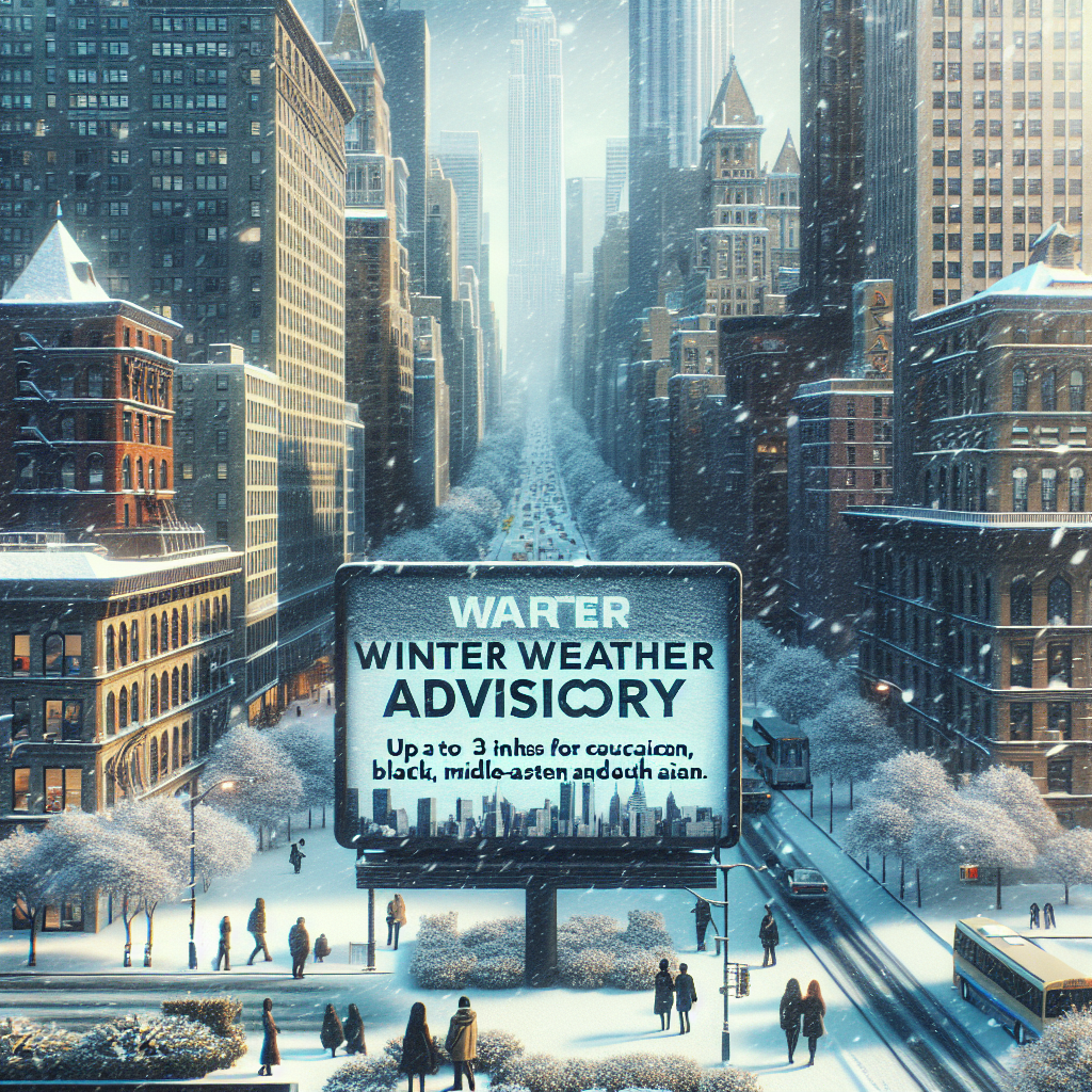 Winter Weather Advisory in Effect for New York: Up to 3 Inches of Snow Expected