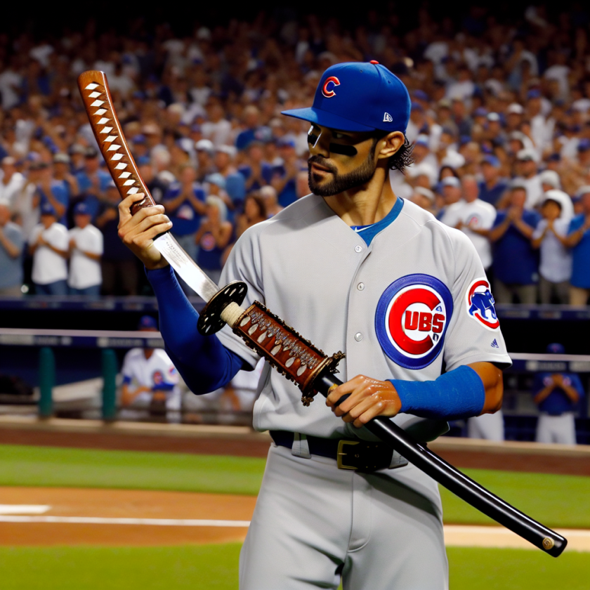 Chicago Cubs Player Trades Bat for Samurai Sword in Unique Twist