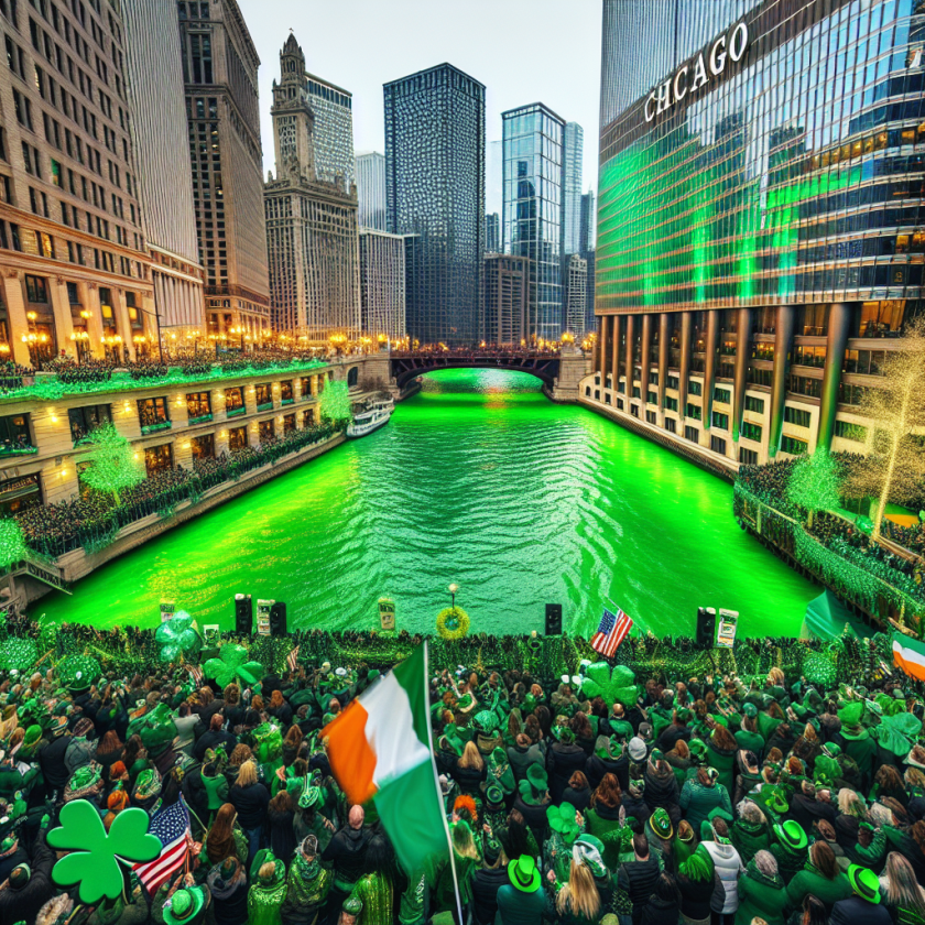 Chicago Kicks Off St. Patrick's Day with Vibrant Green River Transformation