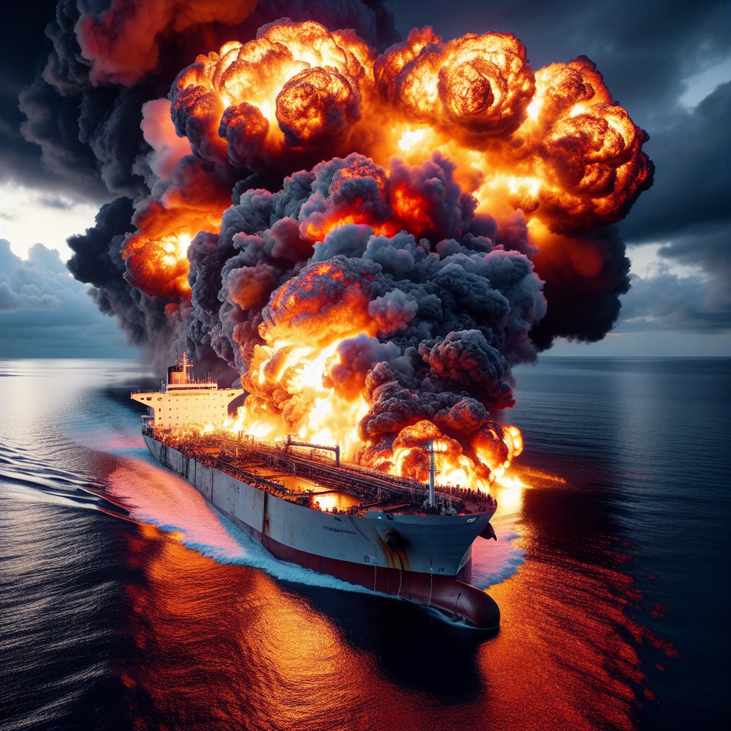 Explosion After Collision: Fuel Ship for US Military Erupts