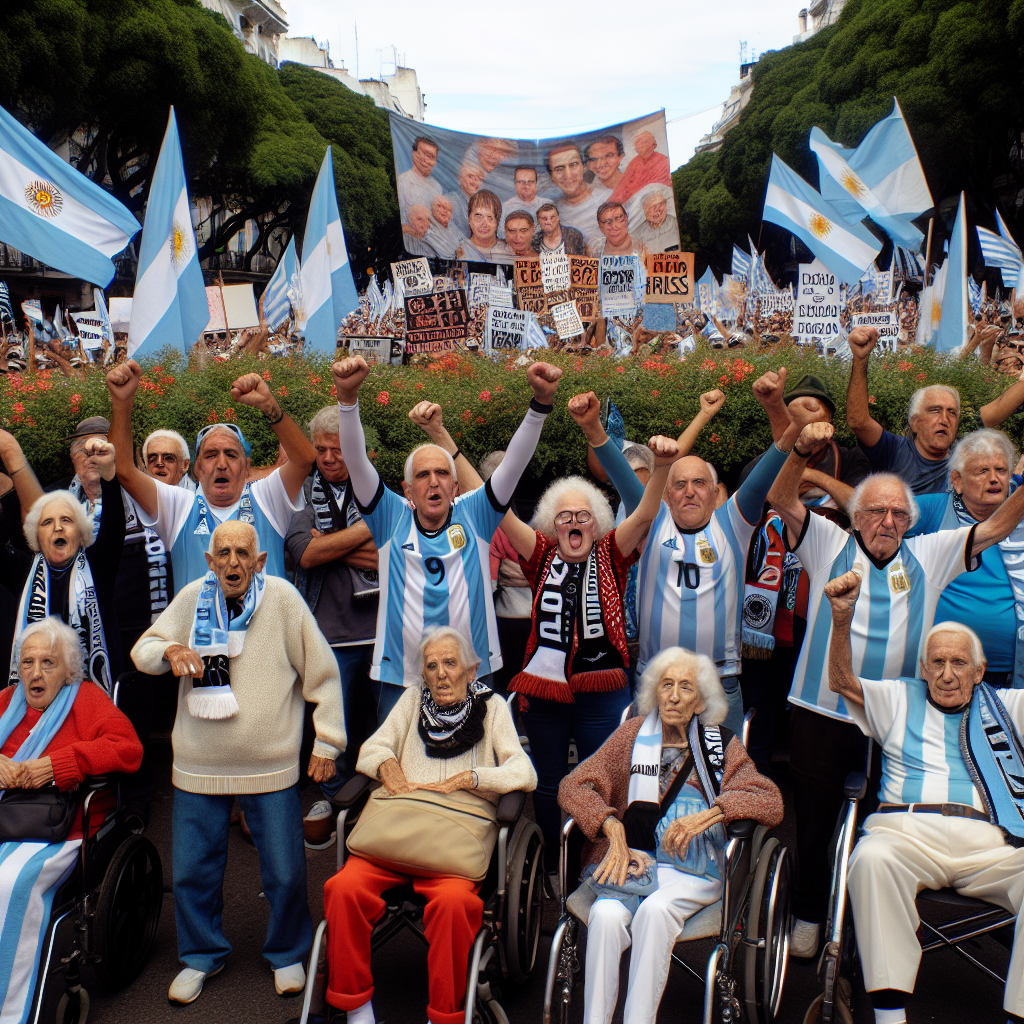 Football Fans and Argentine Retirees Rally Against Pension Changes