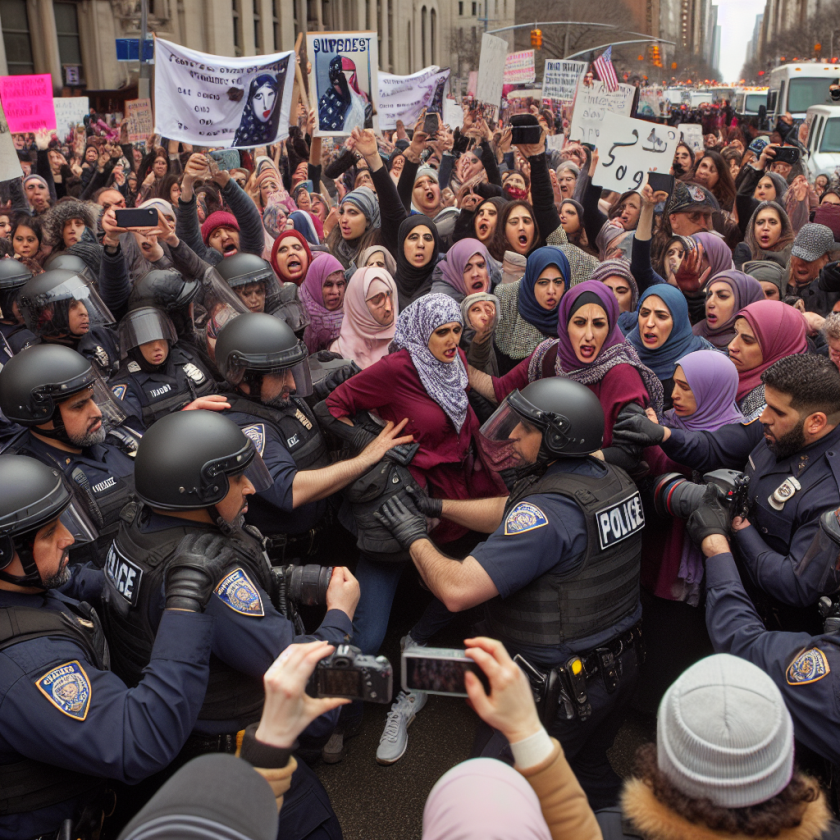 German Police Clash with Female Activists at Women's Day Rally (VIDEOS)