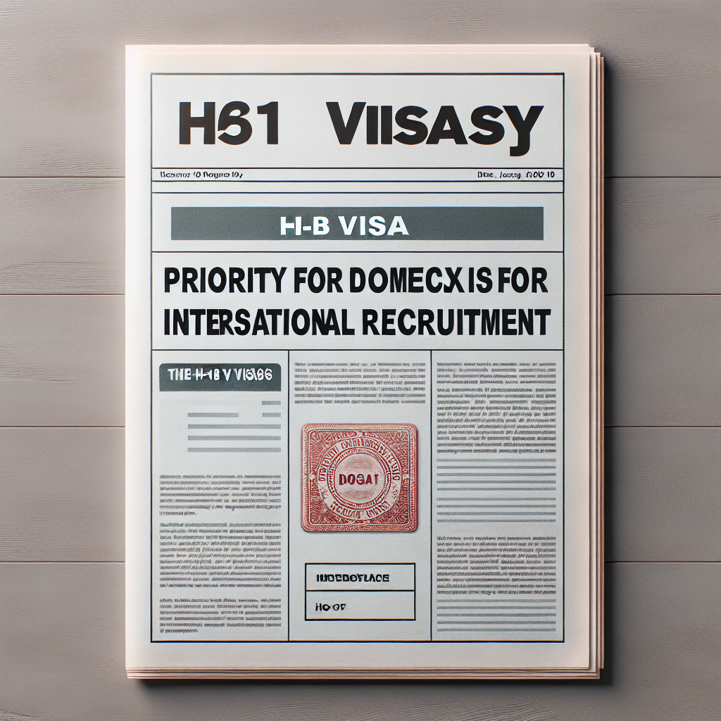 H-1B Visa: US Push for Prioritizing American Workers Over Foreign Hires