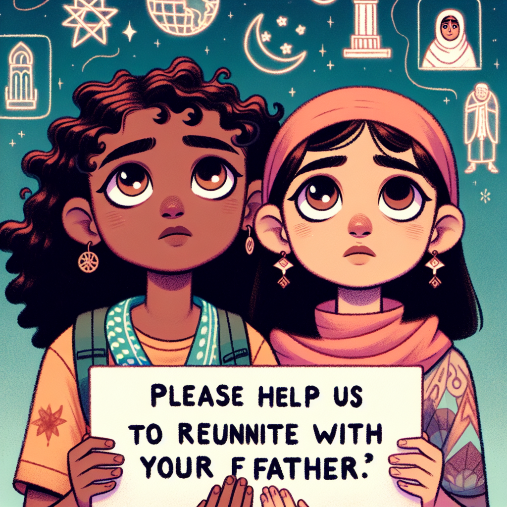 "Heartfelt Plea: Young Girls Ask Trump to Reunite with Father from Gaza"