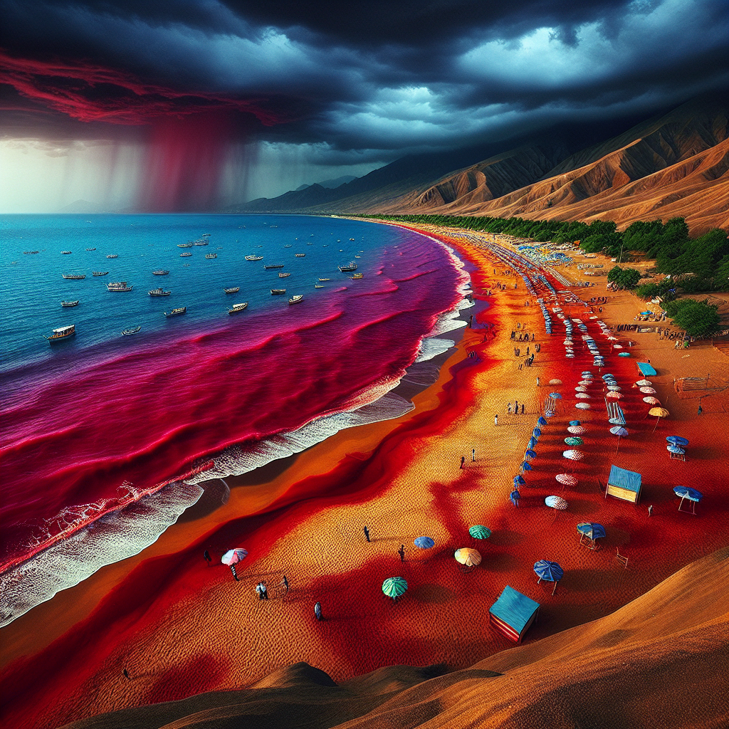 Iran Beach Turns Crimson After Enigmatic "Blood Rain" Event