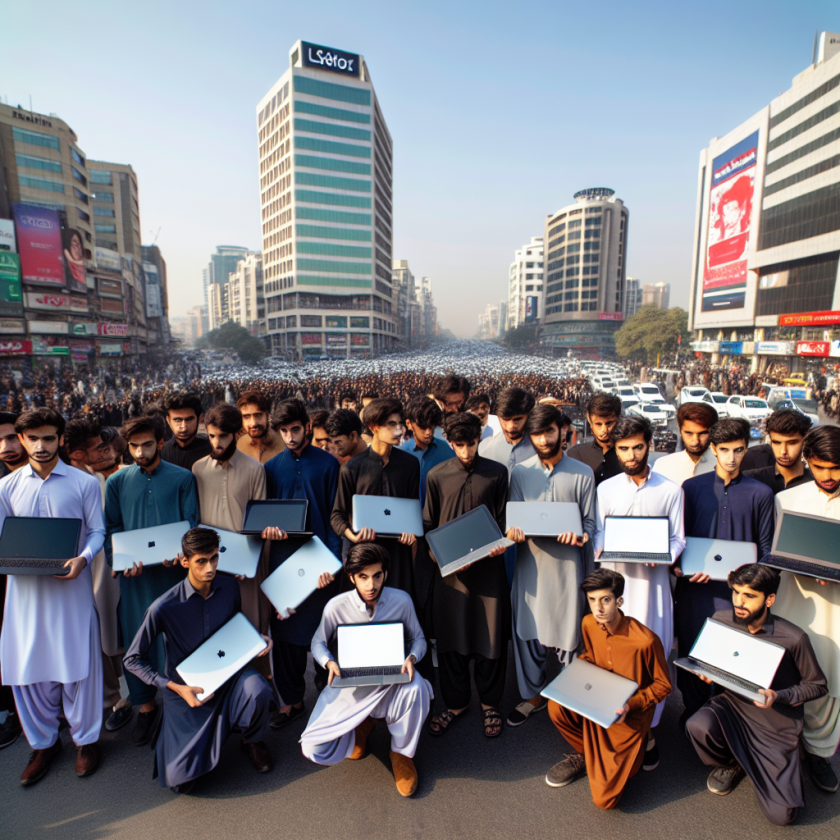 Islamabad Residents Seize Laptops After Fake Call Centre Bust Caught on Camera