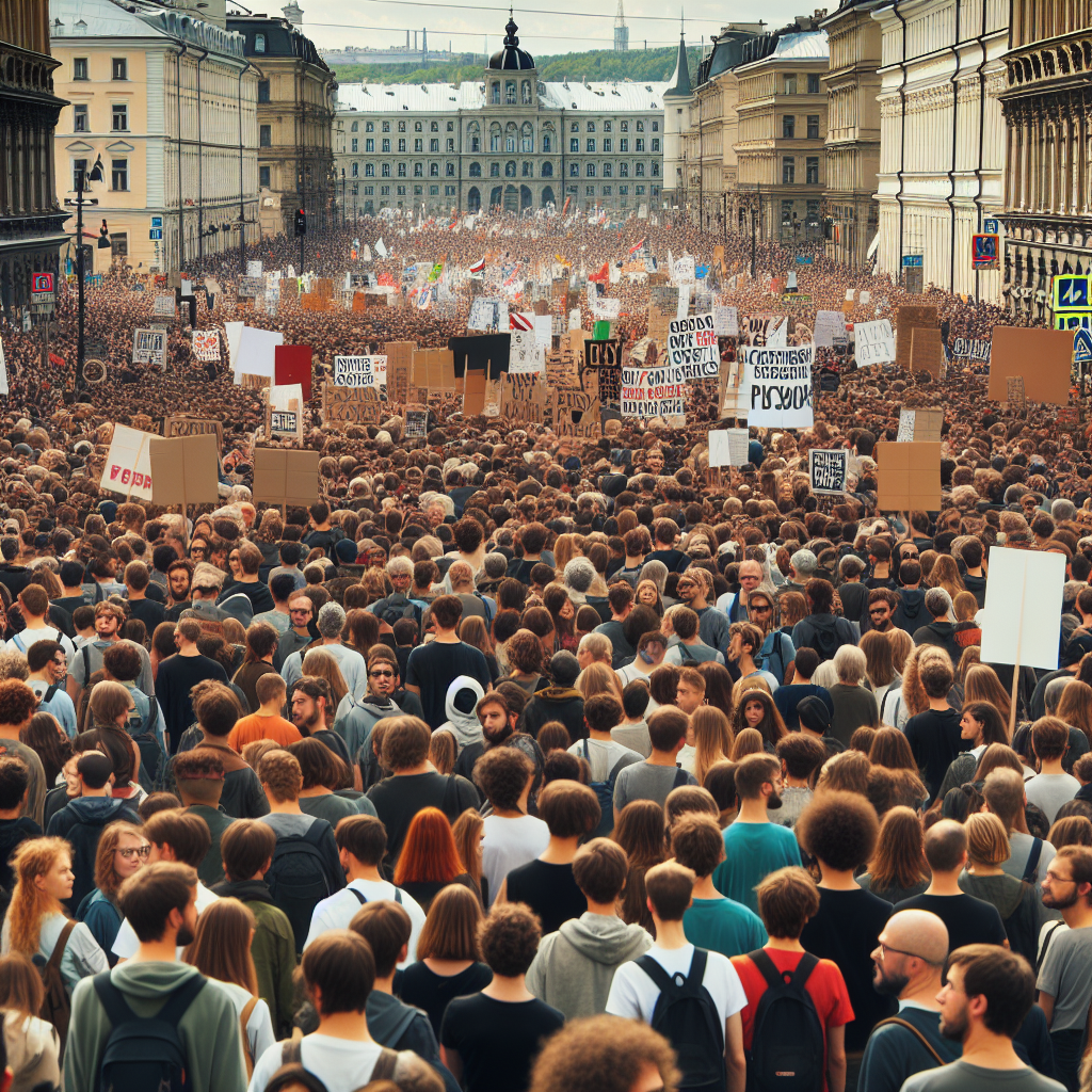 Massive Turnout for Antigovernment Protest in Belgrade, Serbia