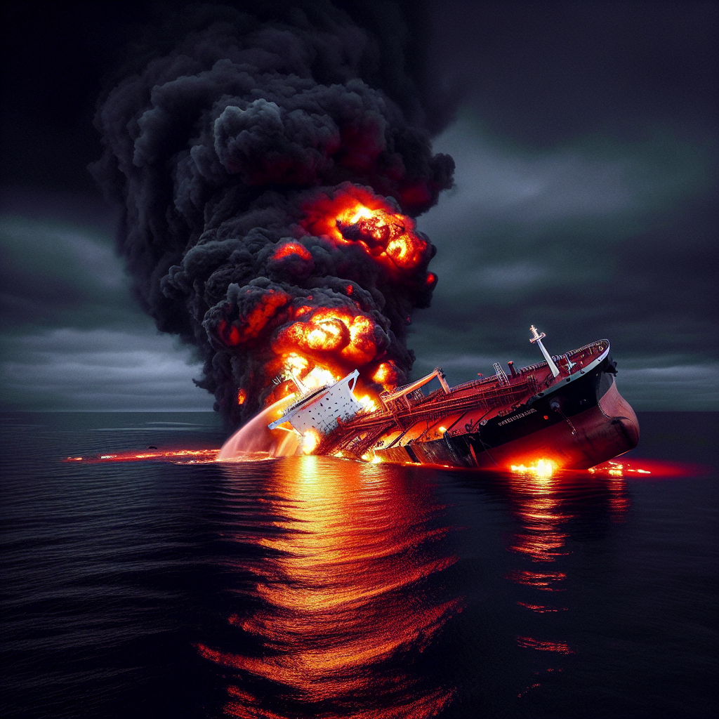 Oil Tanker and Cargo Ship Collision Off UK Coast Ignites Massive Fire