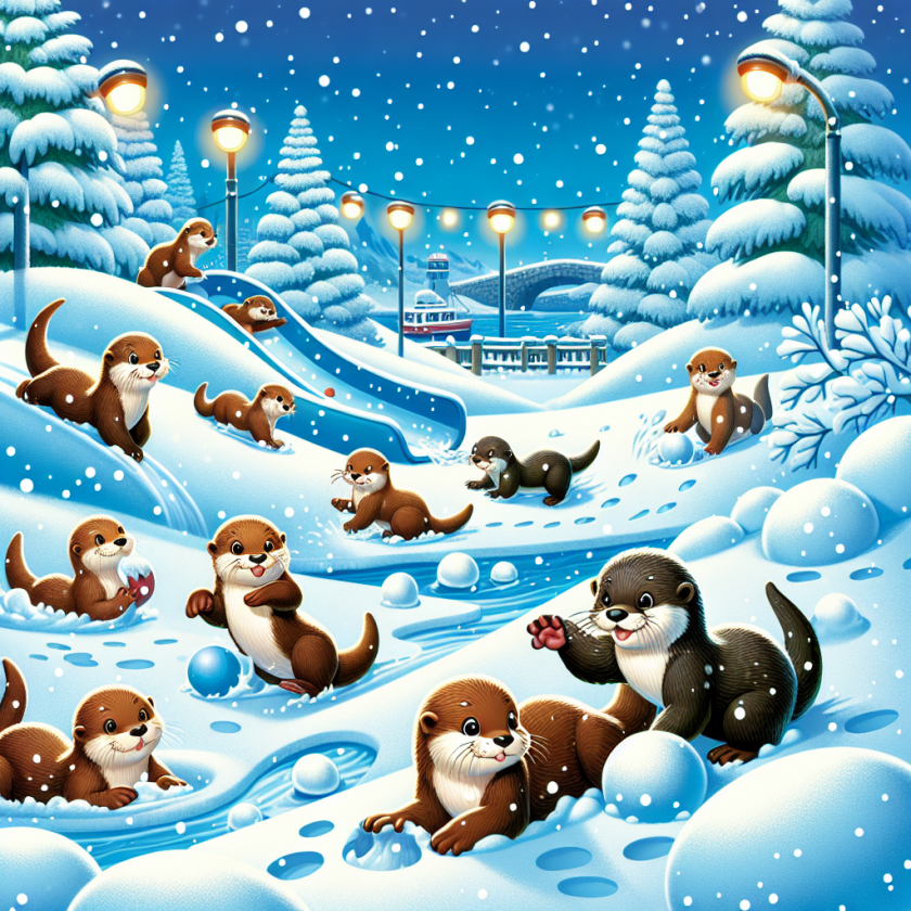 Otters on the Loose: Playful Snow Adventures Amid Zoo's Ongoing Search