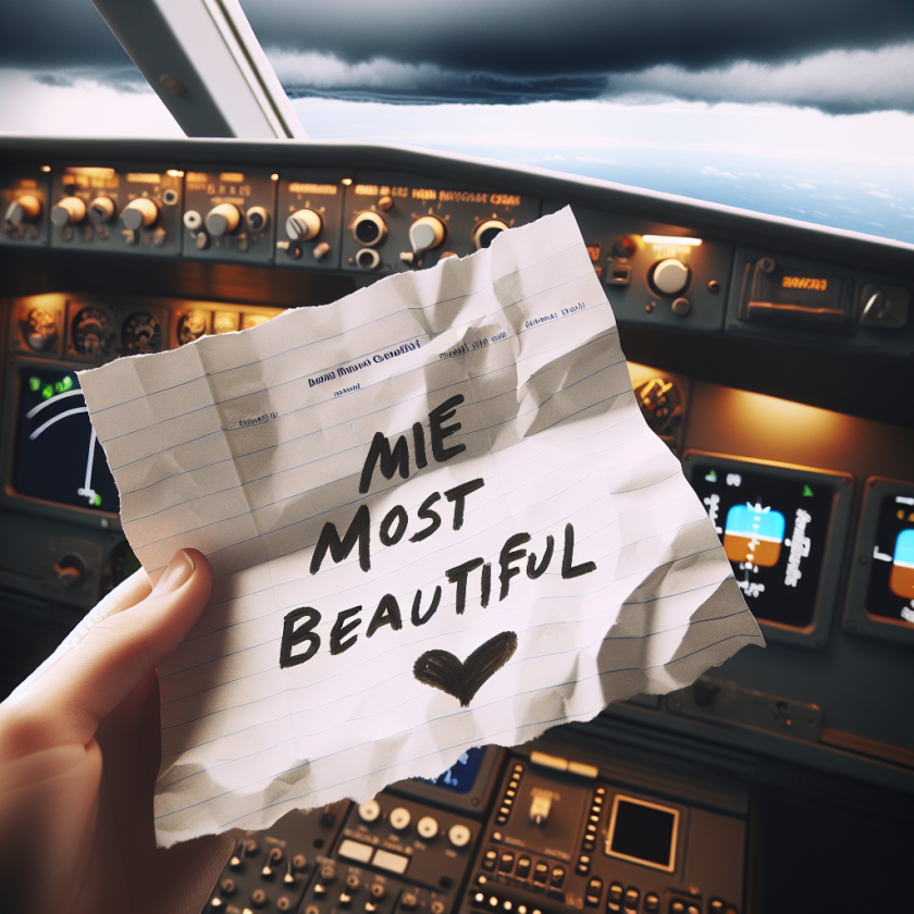 Pilot's Note Calling Influencer "Most Beautiful" Sparks Online Backlash