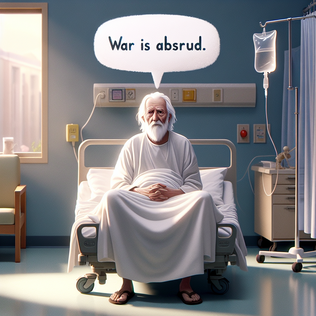 "Pope Francis, Hospitalized, Urges Global Disarmament: 'War Is Absurd'"