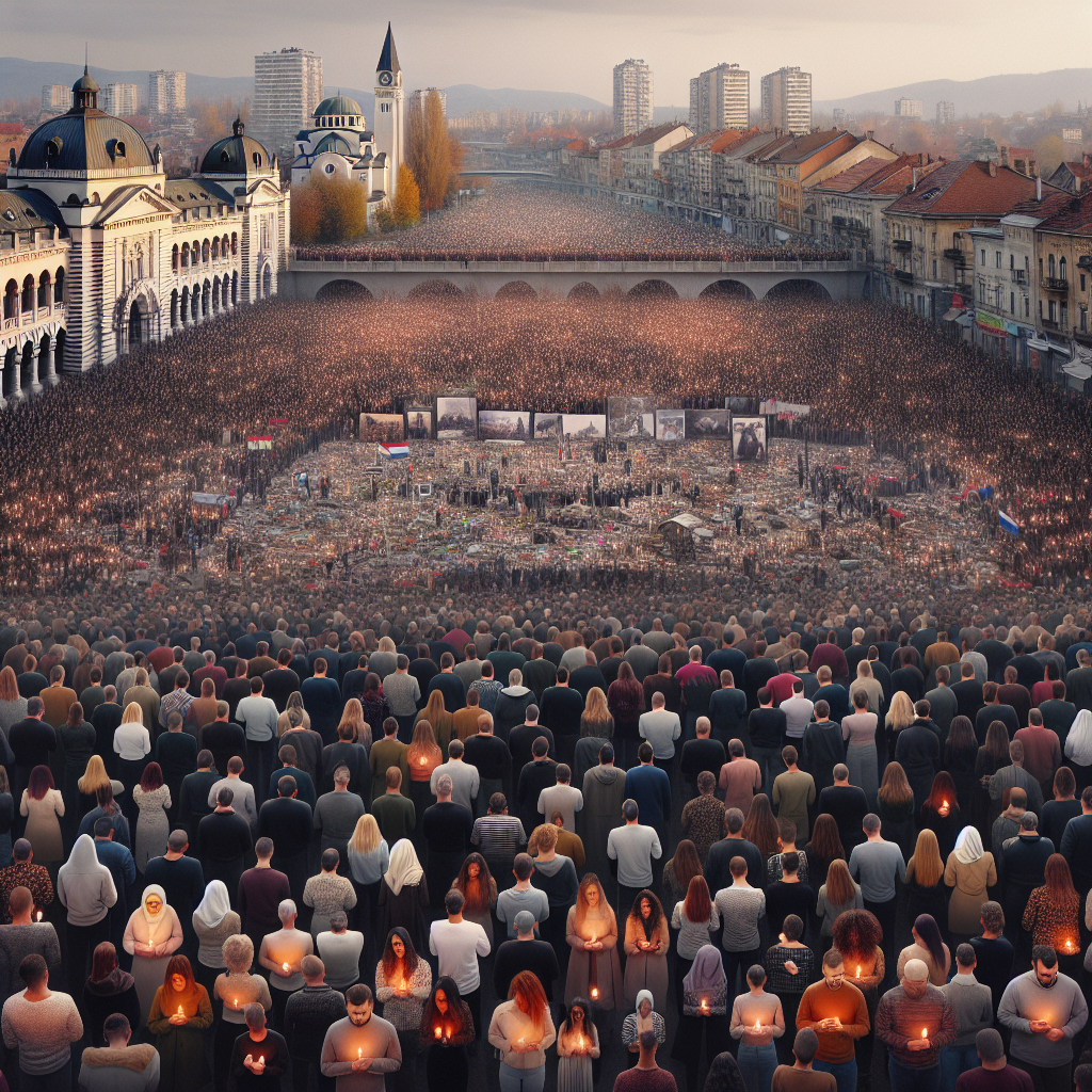 Thousands Rally in Serbia to Commemorate Railway Tragedy Victims