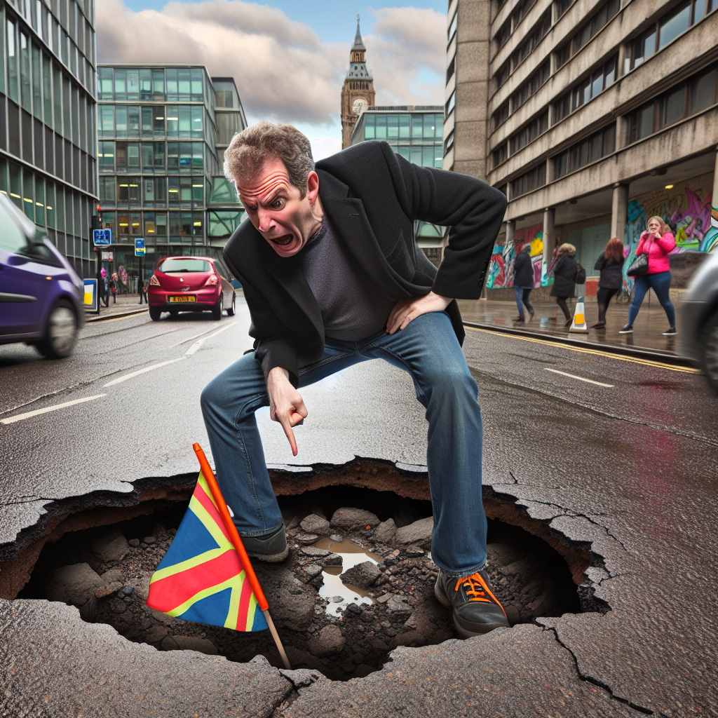 UK Man Takes Unusual Action to Highlight Pothole Problem