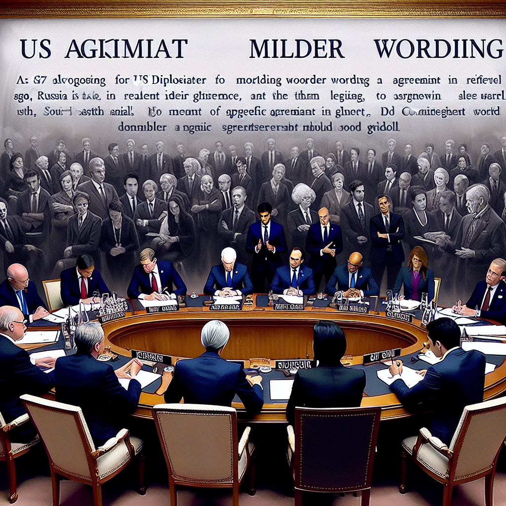 US Advocates for Milder Anti-Russian Wording in G7 Statement – Bloomberg