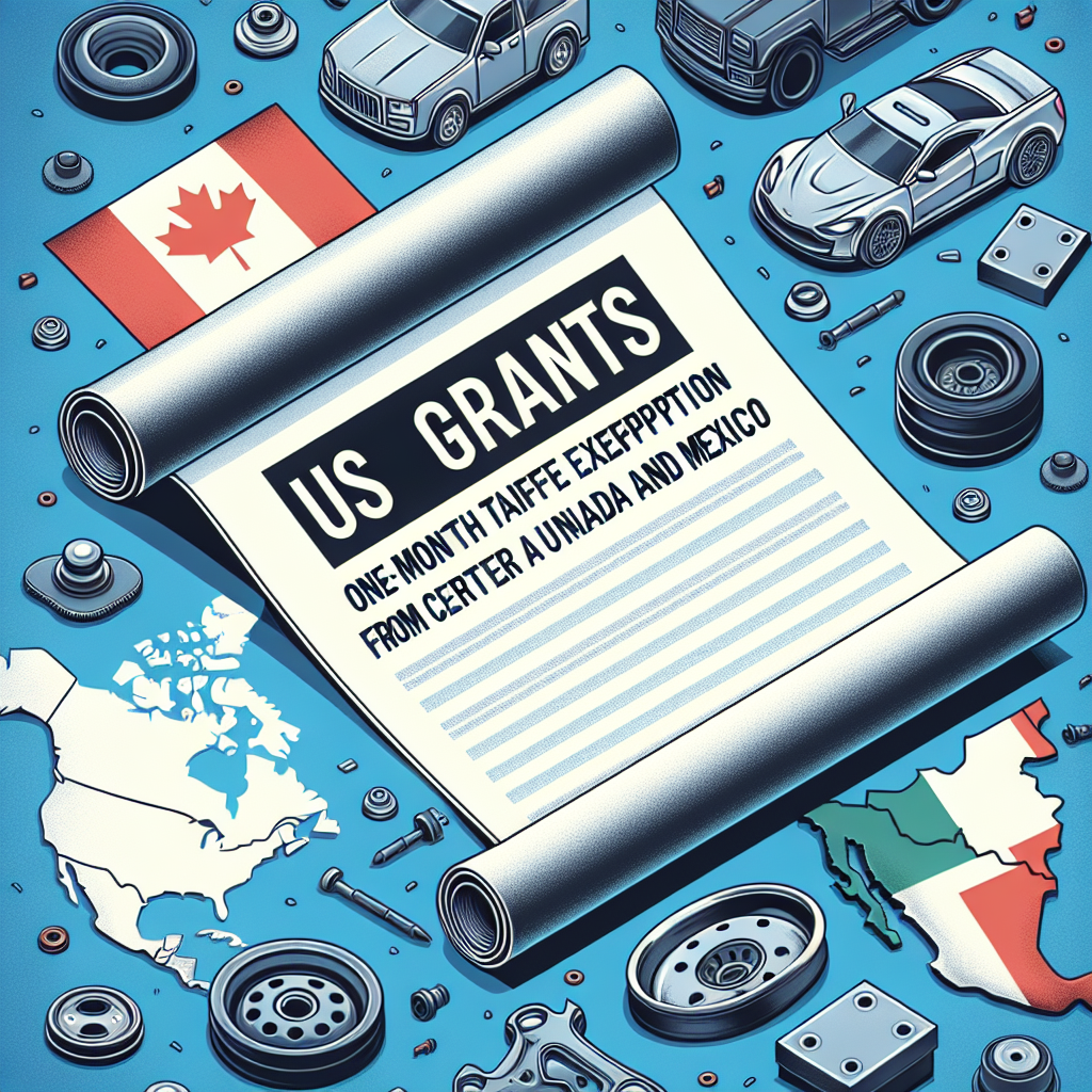 US Grants One-Month Tariff Exemption for Certain Autos from Canada and Mexico