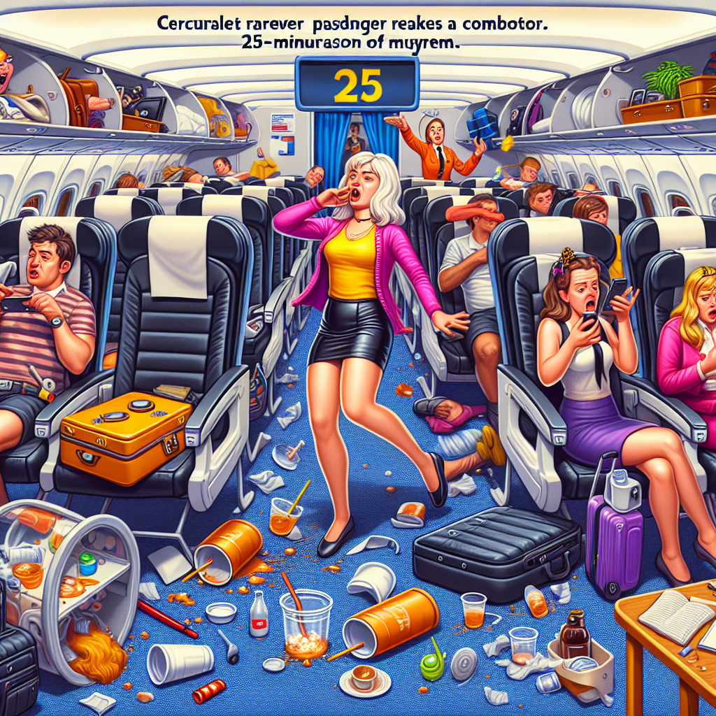 Video: Woman Causes Chaos on Plane with 25-Minute Naked Rampage