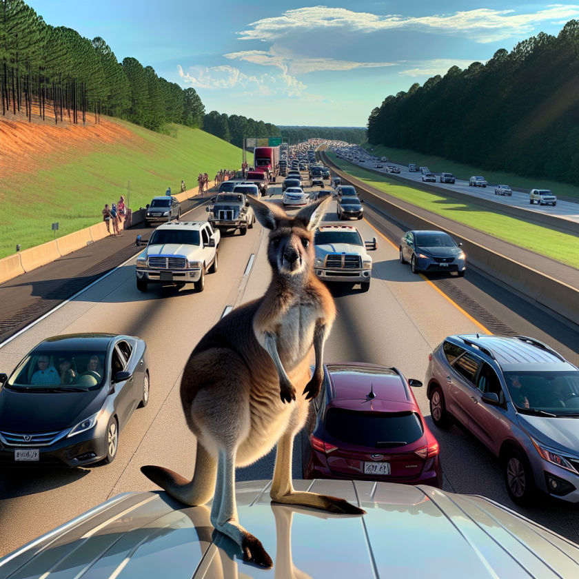 Escaped Kangaroo Named Sheila Causes Alabama Interstate Shutdown