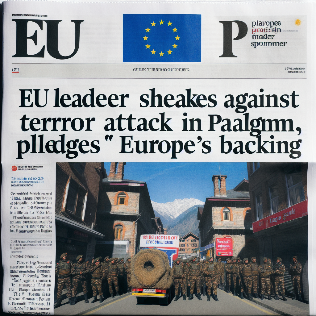 "EU Chief Denounces Pahalgam Terror Attack, Affirms Europe's Support"