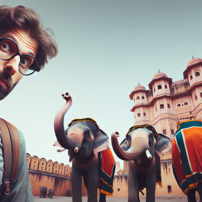 JD Vance Explores Amer Fort in Jaipur, Greeted by Elephants