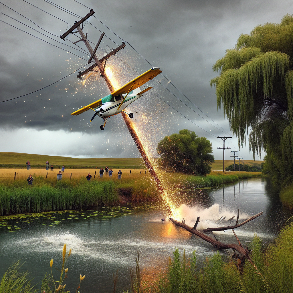 Light Aircraft Collides with Power Line Before Crashing into Nebraska's Platte River
