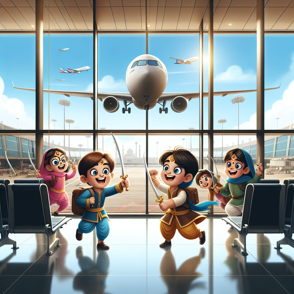 Video: JD Vance's Kids Playfully Wield Toy Swords Before Flight to Delhi