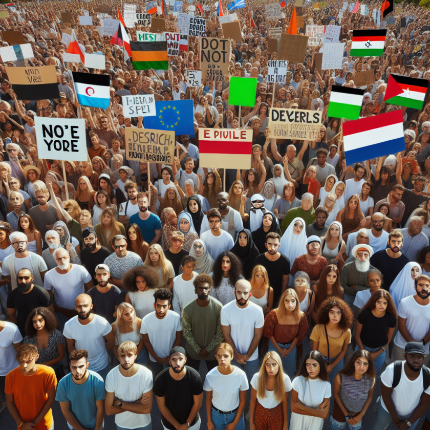 Demonstrators Oppose Israel's Involvement in Eurovision