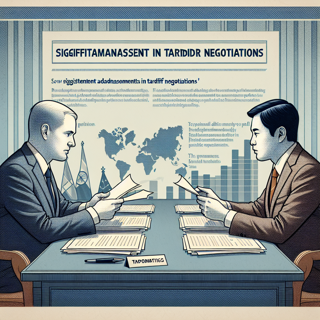 US Reports Significant Advancements in China Tariff Negotiations, Details Remain Limited