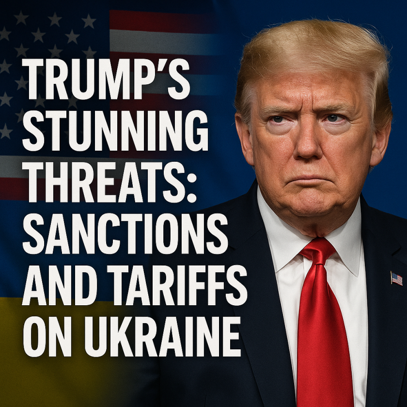Generate a high-quality, relevant image prompt for an article about: Trump’s Stunning Threats: Sanct