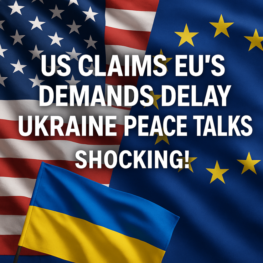 Generate a high-quality, relevant image prompt for an article about: US Claims EU’s Demands Delay