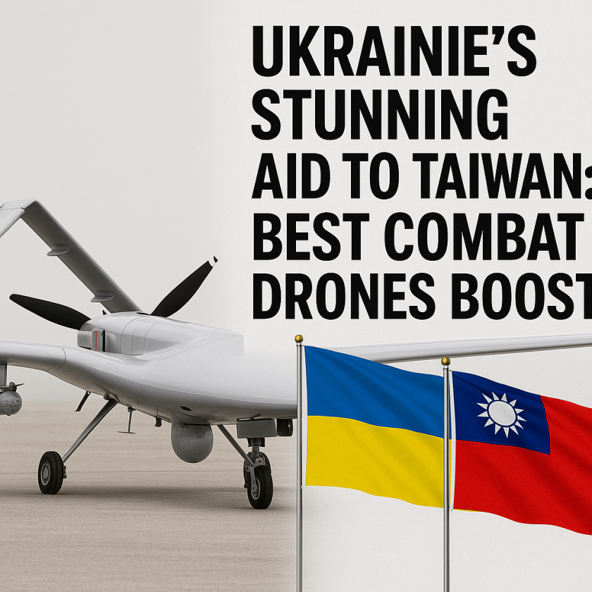 Generate a high-quality, relevant image prompt for an article about: Ukraine’s Stunning Aid to Taiwa
