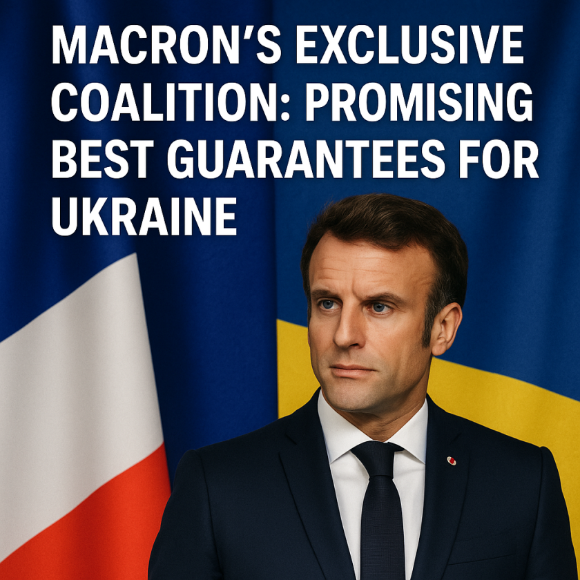 Generate a high-quality, relevant image prompt for an article about: Macron’s Exclusive Coalition: