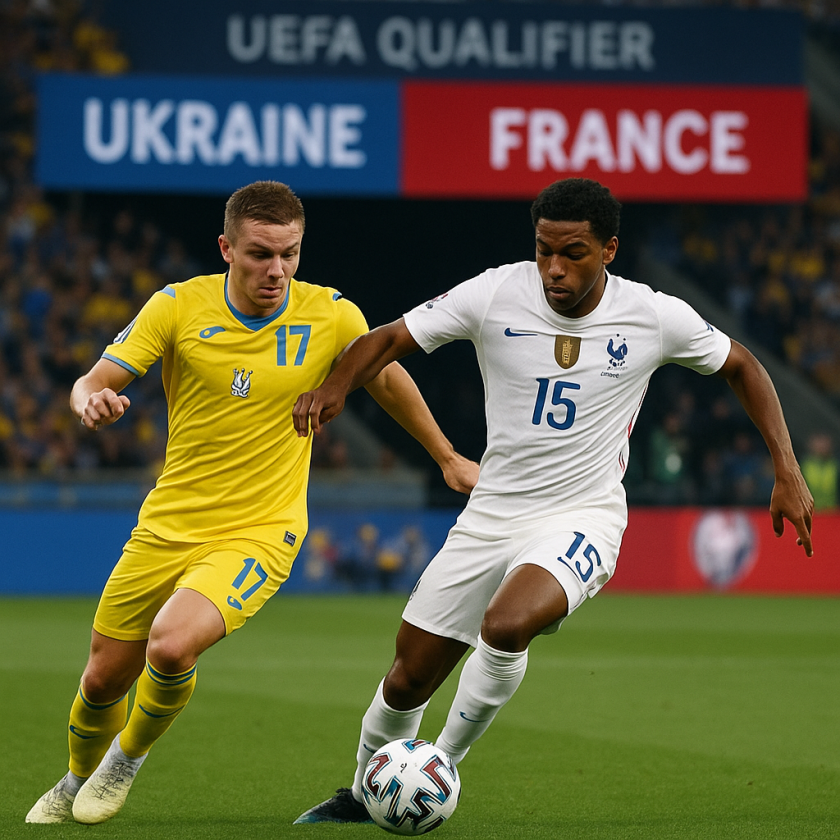 Generate a high-quality, relevant image prompt for an article about: Ukraine vs France: Stunning Sho