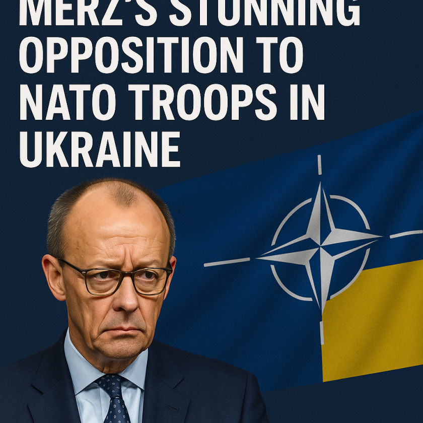 Generate a high-quality, relevant image prompt for an article about: Merz’s Stunning Opposition to N